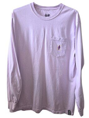 Women's Long Sleeve Jersey Tee Official Restaurant Sanrio Size L w/Front Pocket